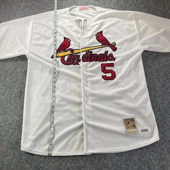 Mitchell & Ness Baseball Jersey Shirt Mens Adult 56 White St. Louis Cardinals - Picture 6 of 12